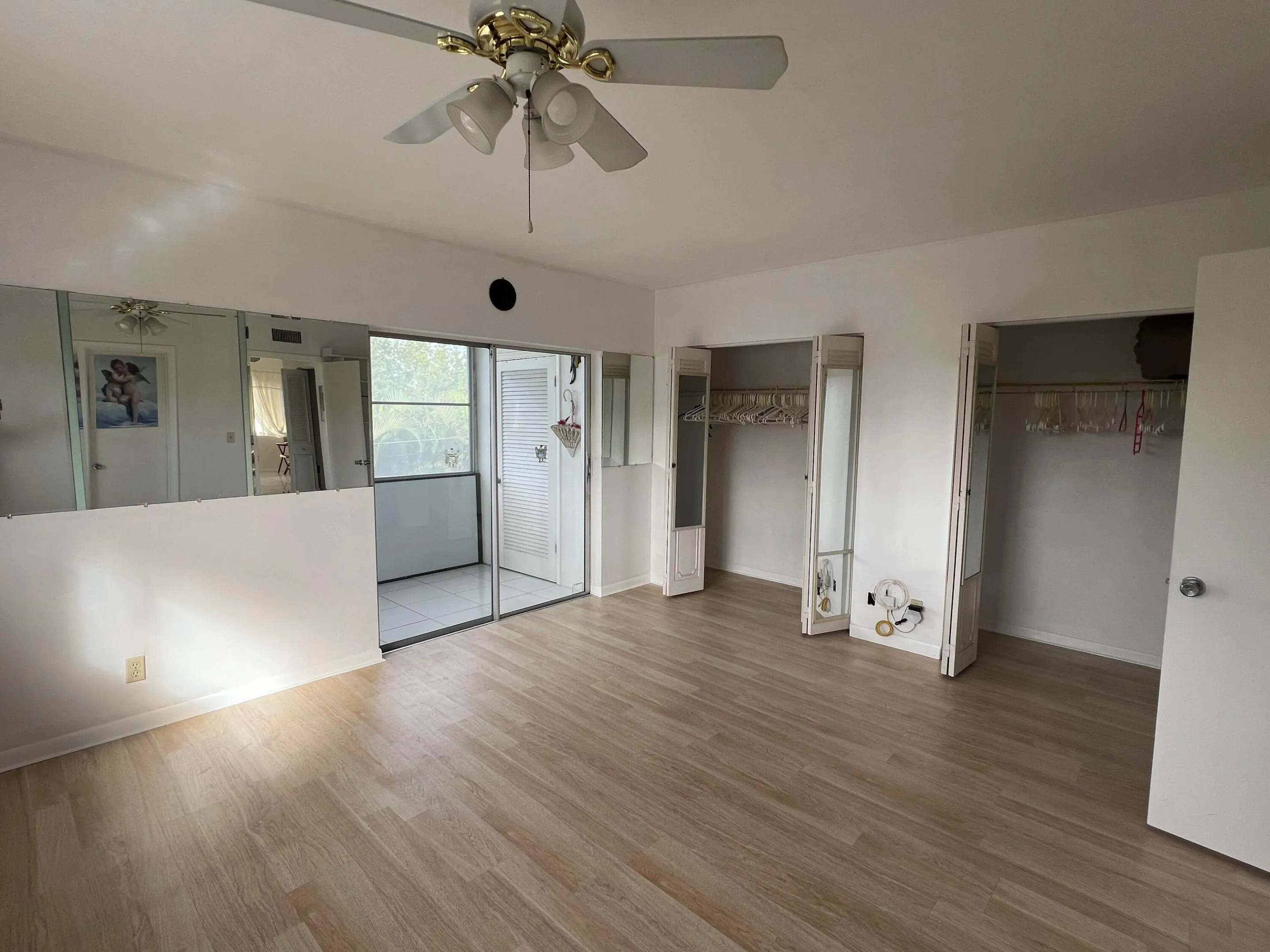 Plenty of closet space in the bedroom