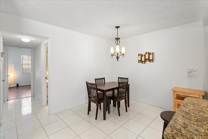 Spacious dining area. Room for much larger table