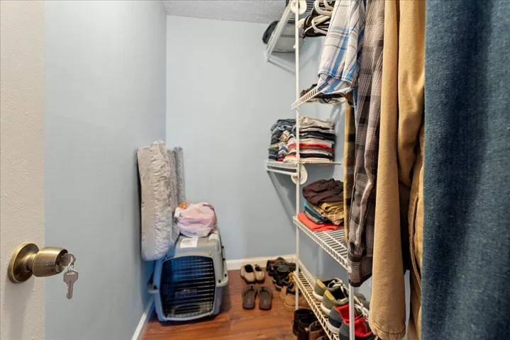 Deep walk-in closet