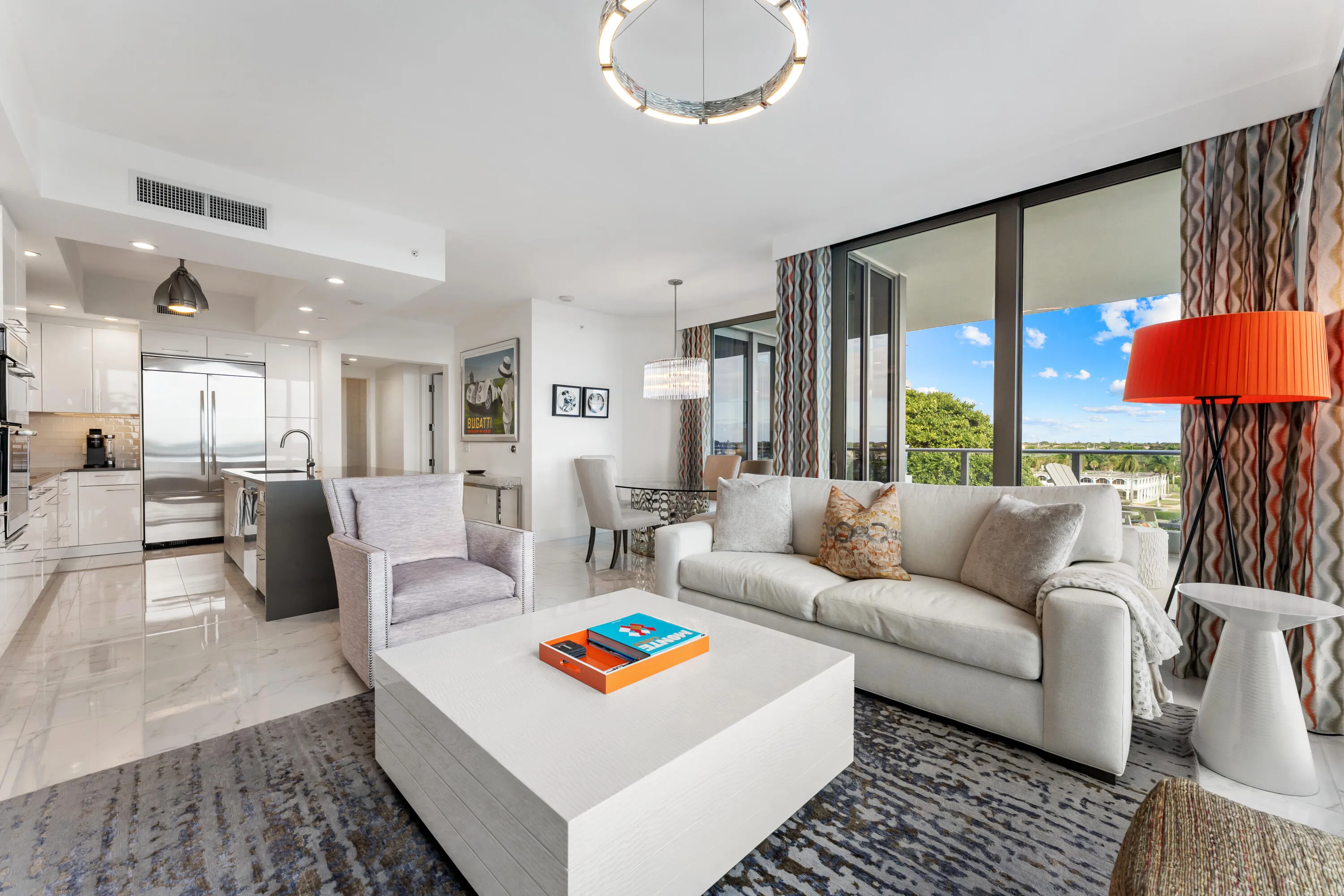 1 Water Club 603_Living Room View