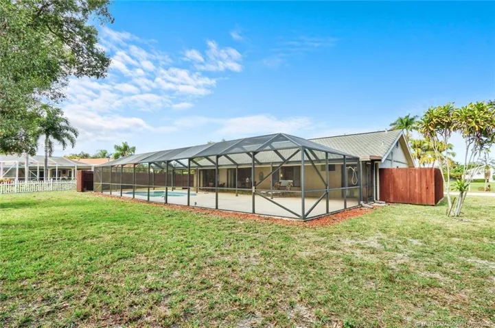 Backyard with Screened Pool