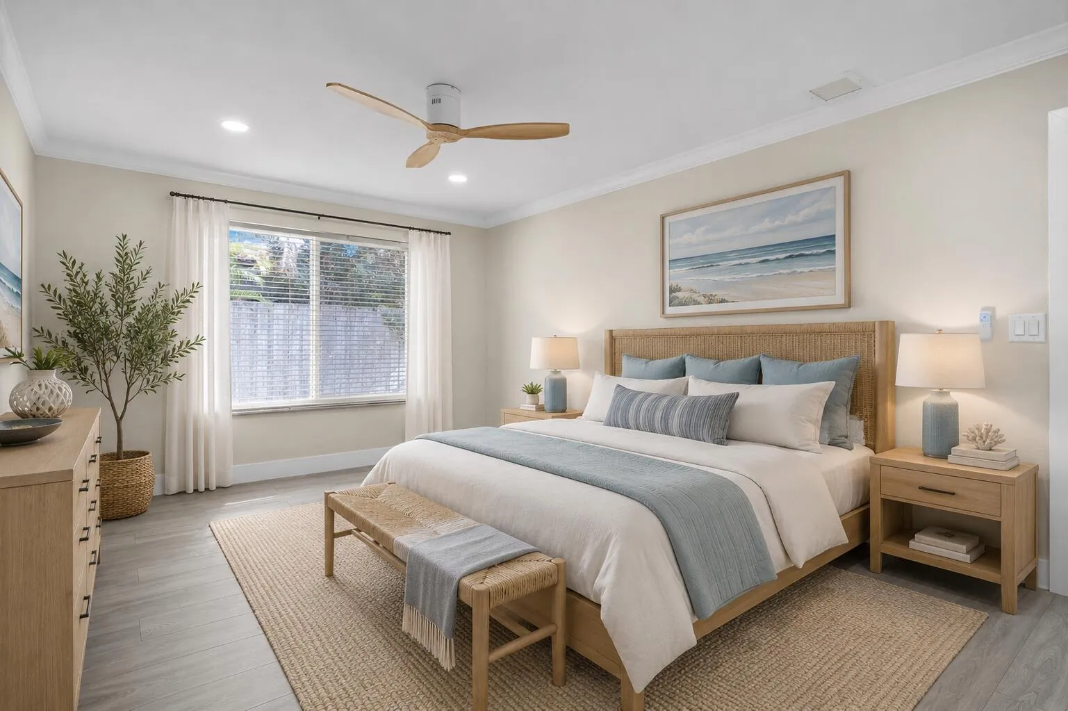 Virtually Staged Primary bedroom
