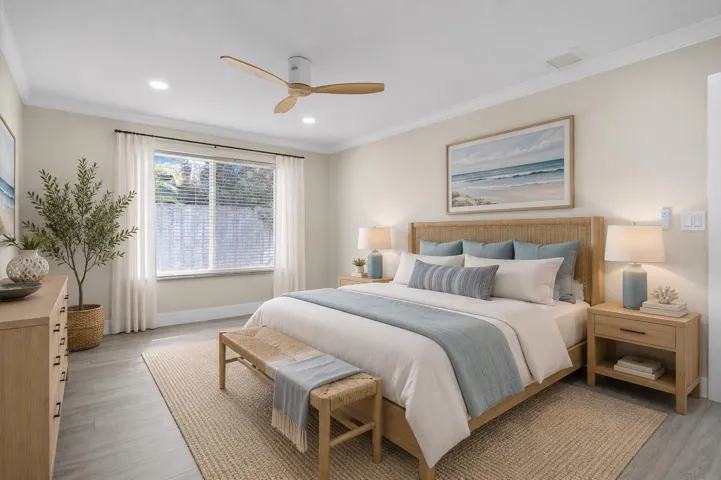Virtually Staged Primary bedroom