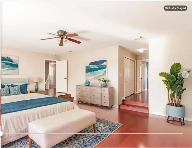 Spacious 22’ x 16’ primary bedroom offering generous proportions and comfortable living space.