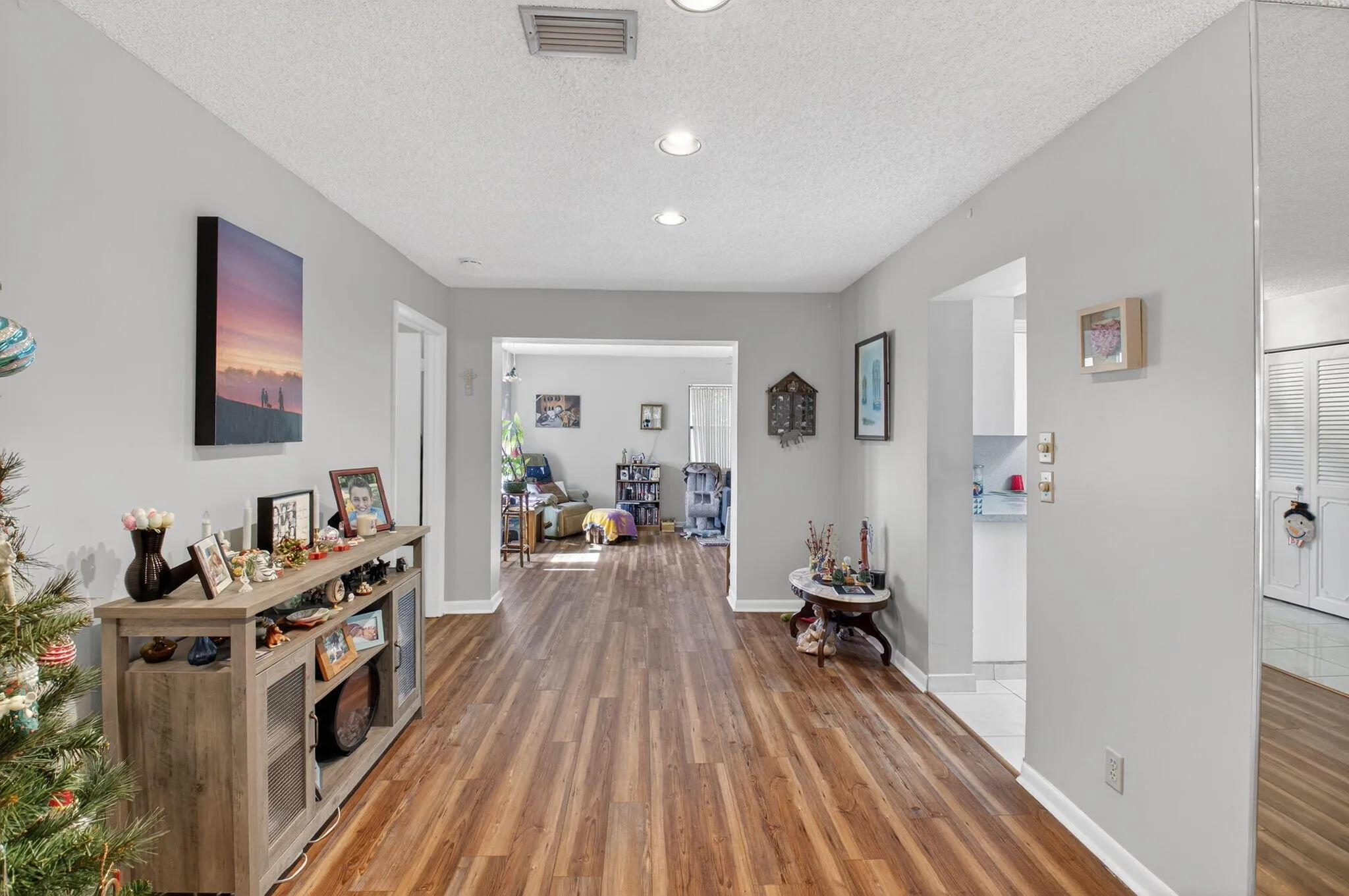 Empty living room with natural light