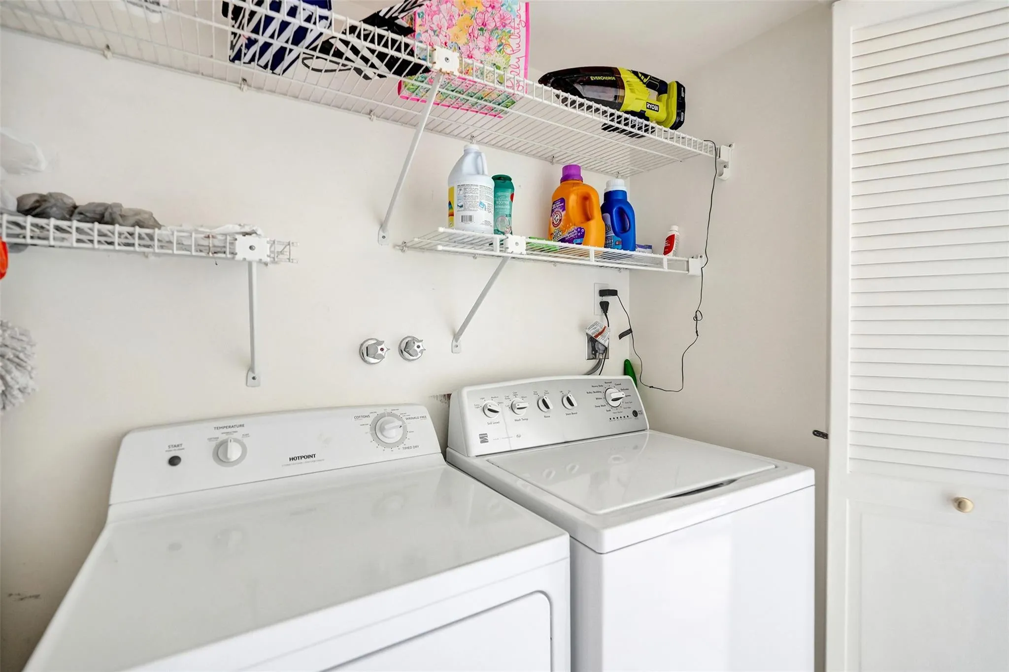 So convenient to have your own utility room with space for a ful size washer dryer