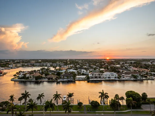 The communities west of the intracoastal add to the amazing water views day, evening and night