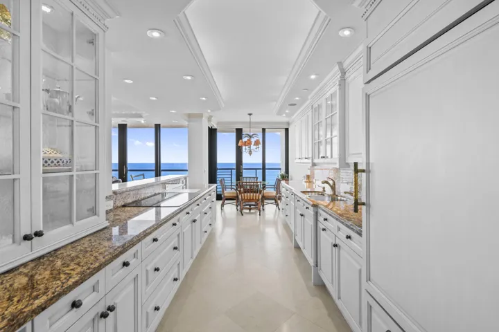 Upscale renovated kitchen; not newly renovated but quality construction and light color scheme