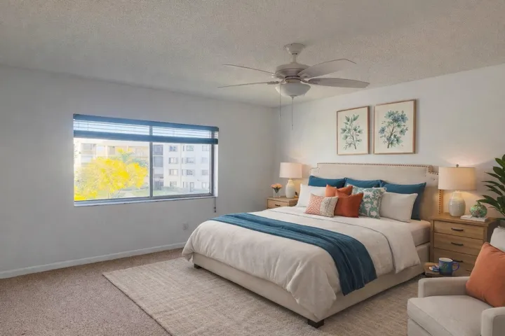 Virtually Staged Primary Bedroom