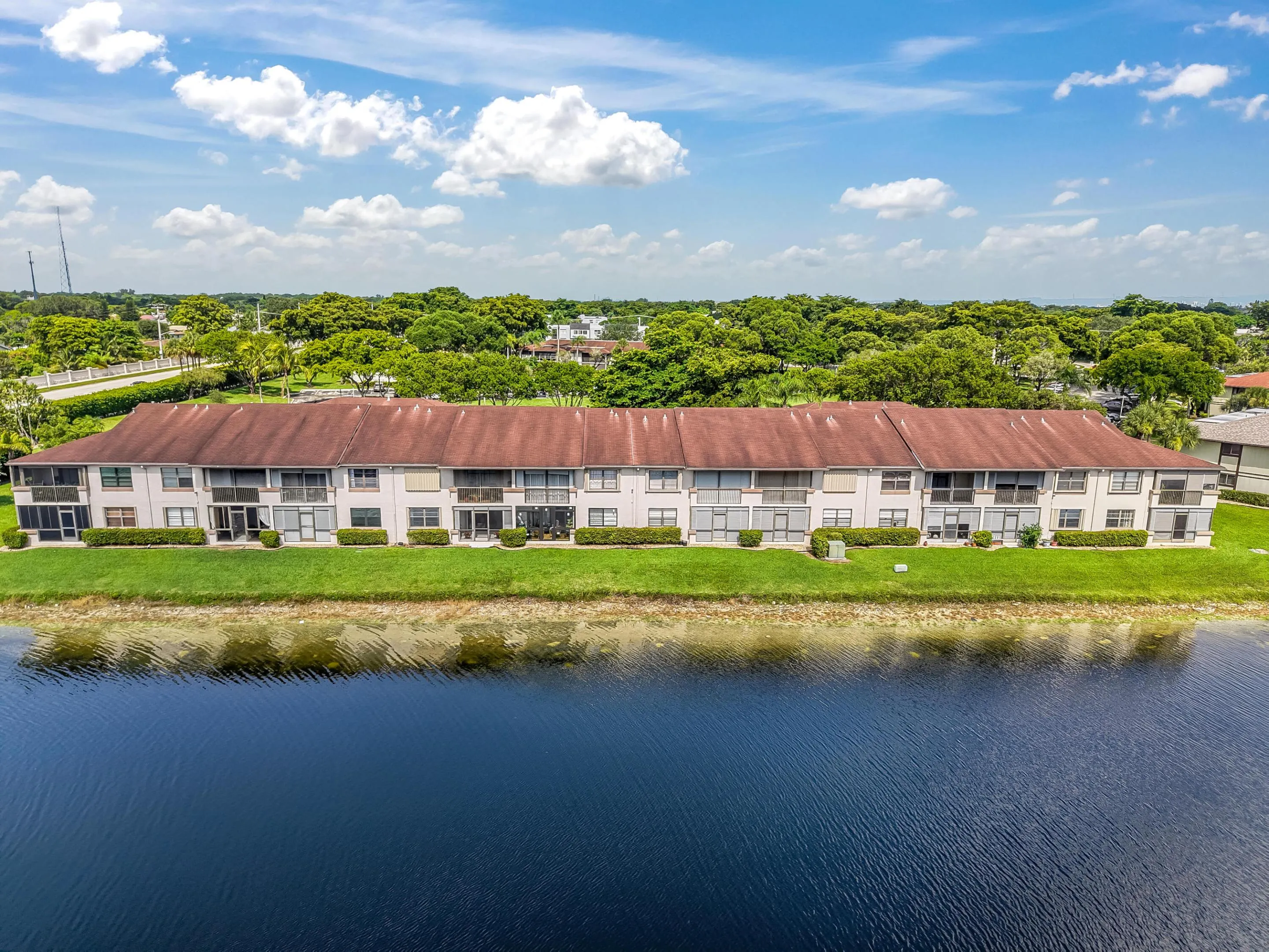 aerial lake view