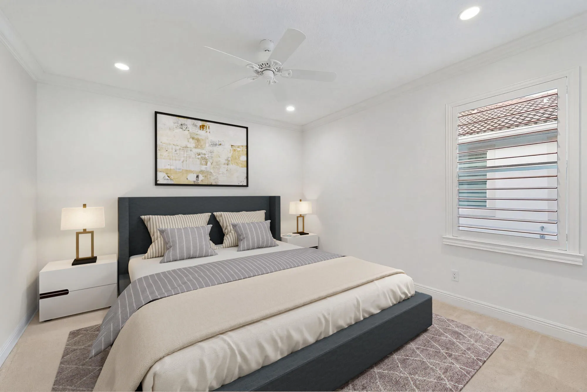 Guest bedroom 3 with ensuite (virtually staged)