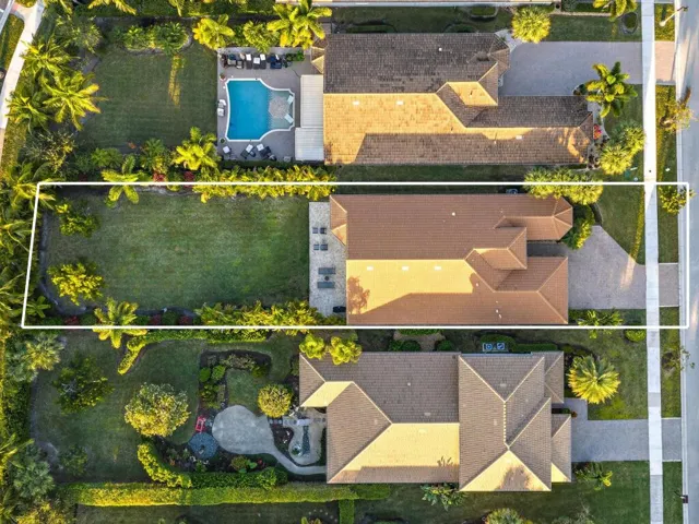 Aerial view of lot size