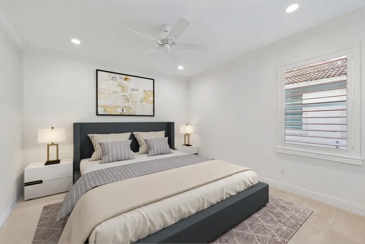 Guest bedroom 3 with ensuite (virtually staged)