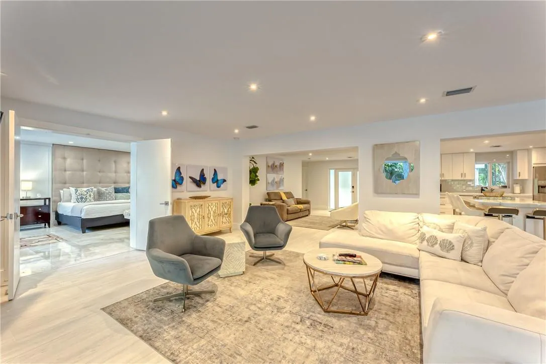 Elegantly decorated living space
