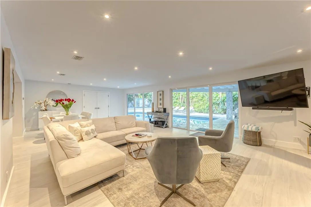 Elegantly decorated living space