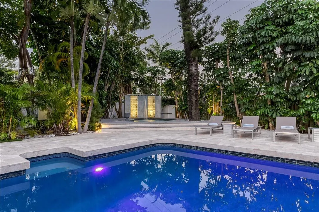 Mood lighting in the pool....