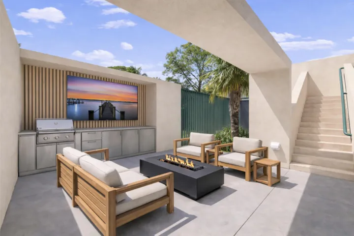 Superimposed walls to lighter color