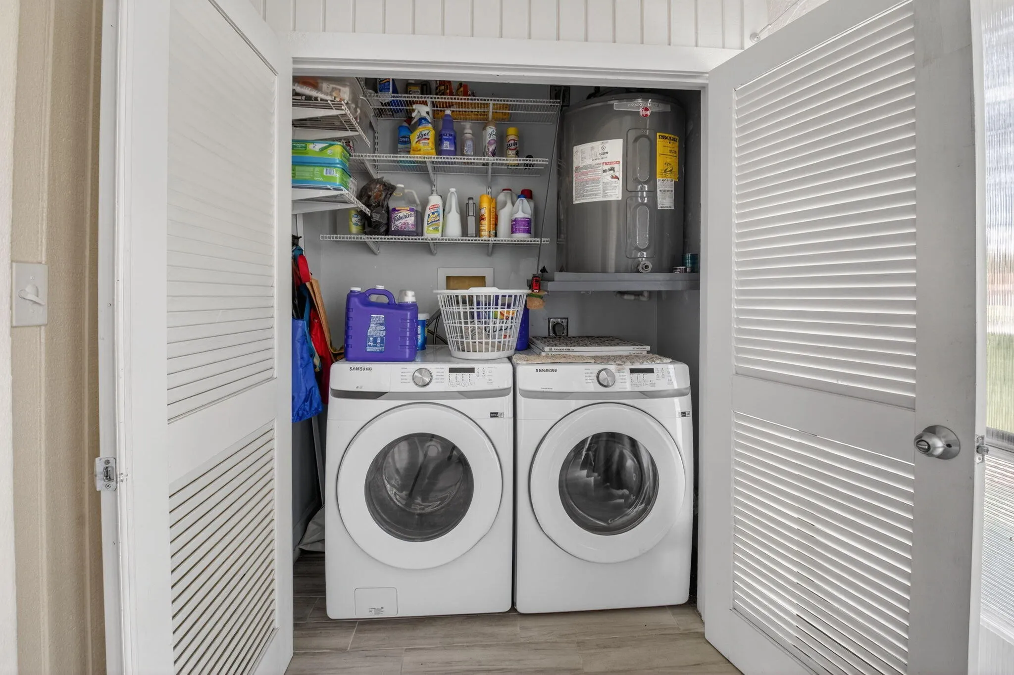 LAUNDRY CLOSET IN FLORIDA ROOM