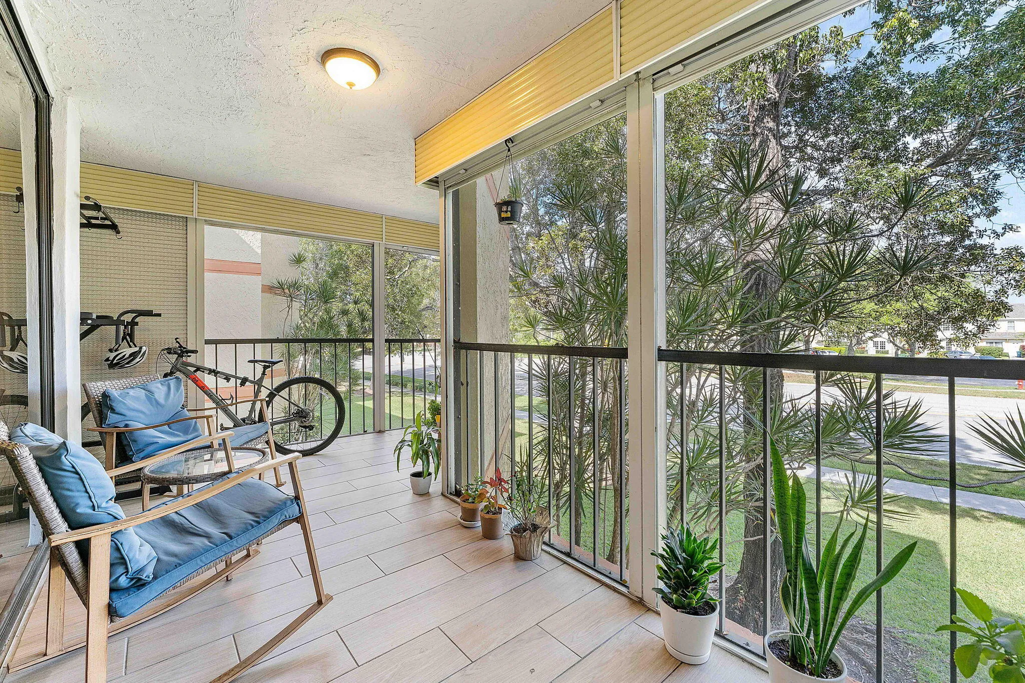 Balcony with updated floors