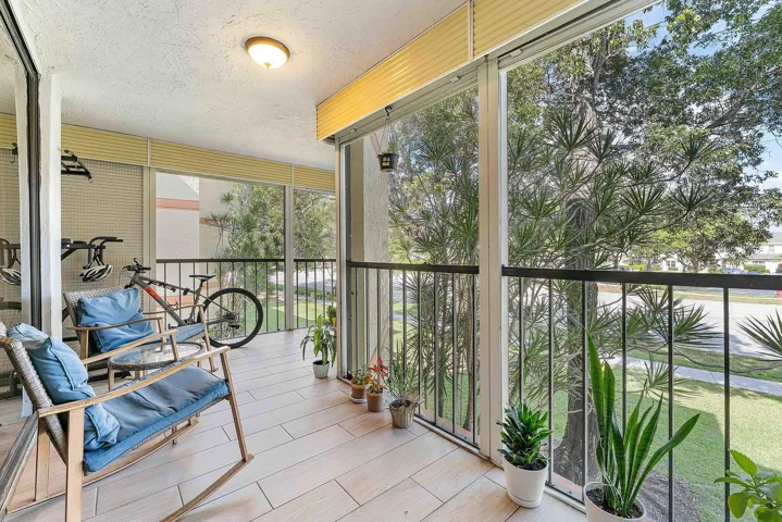 Balcony with updated floors