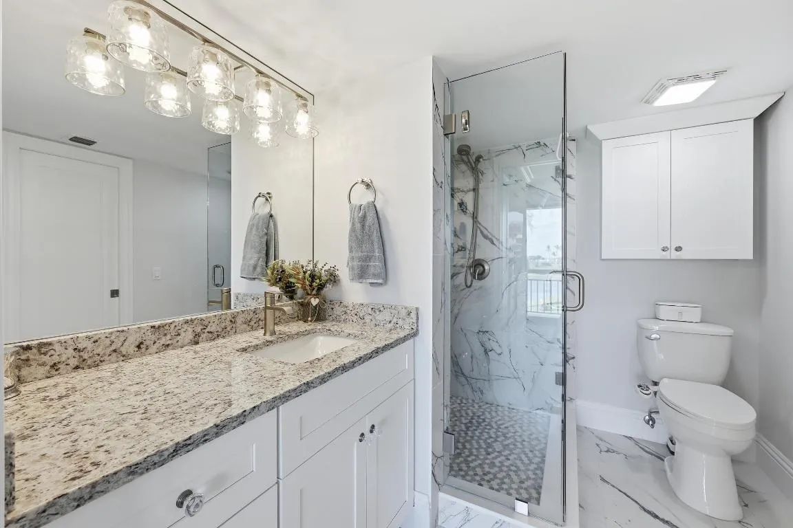 501 S Seas 203 updated primary bath 1