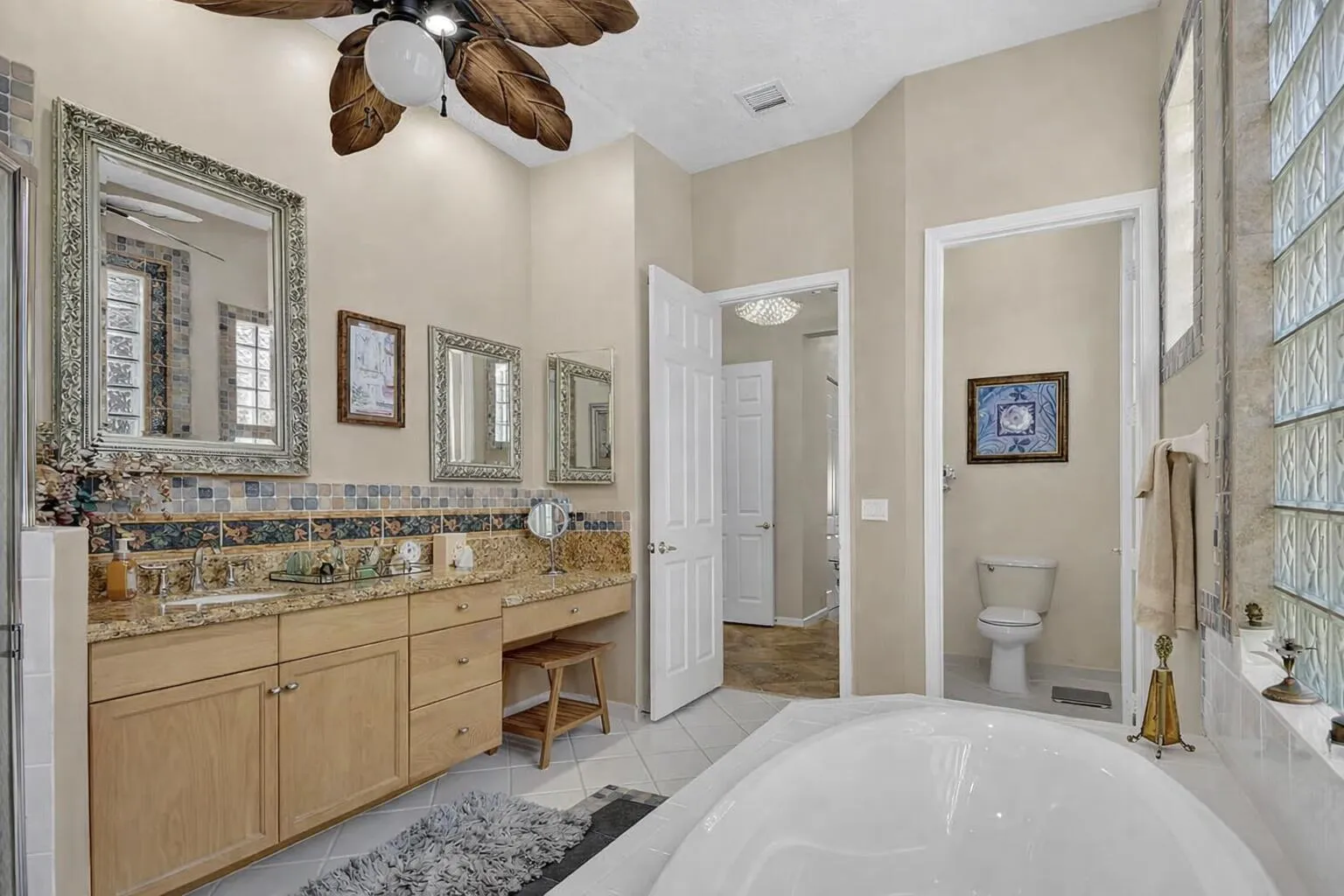 Wood cabinet upgrades with granite tops