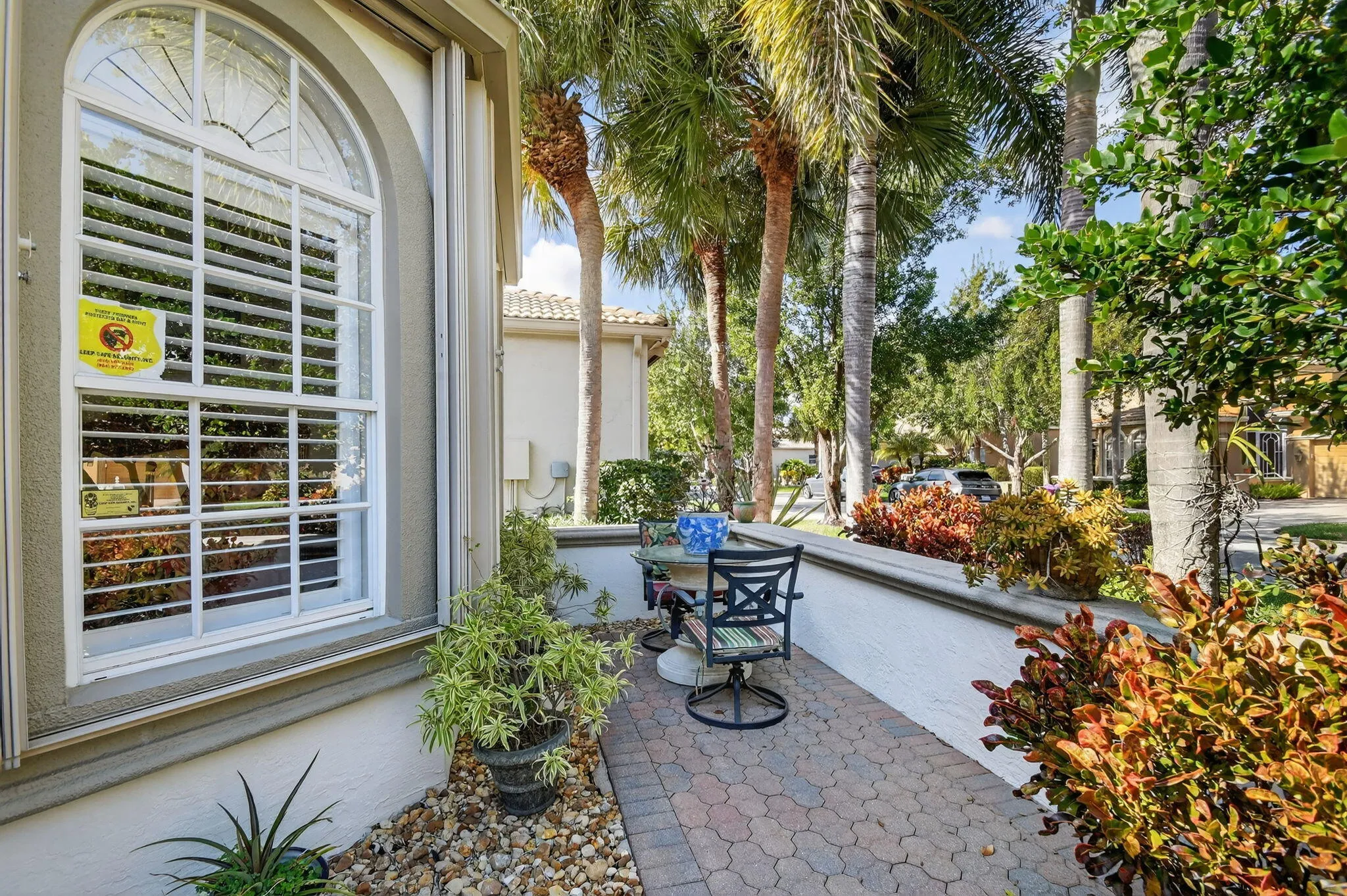 Courtyard offers seating space