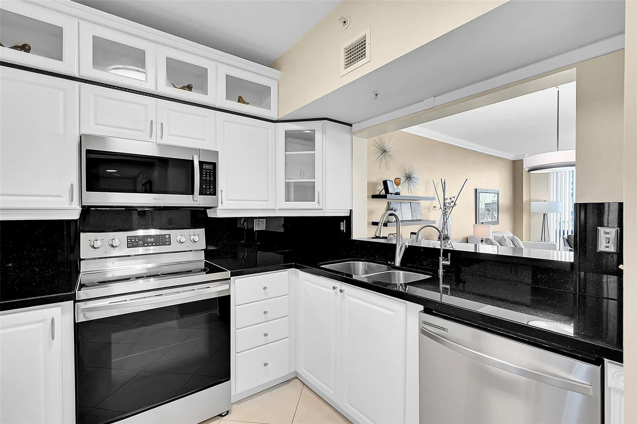 Stainless steel appliances.