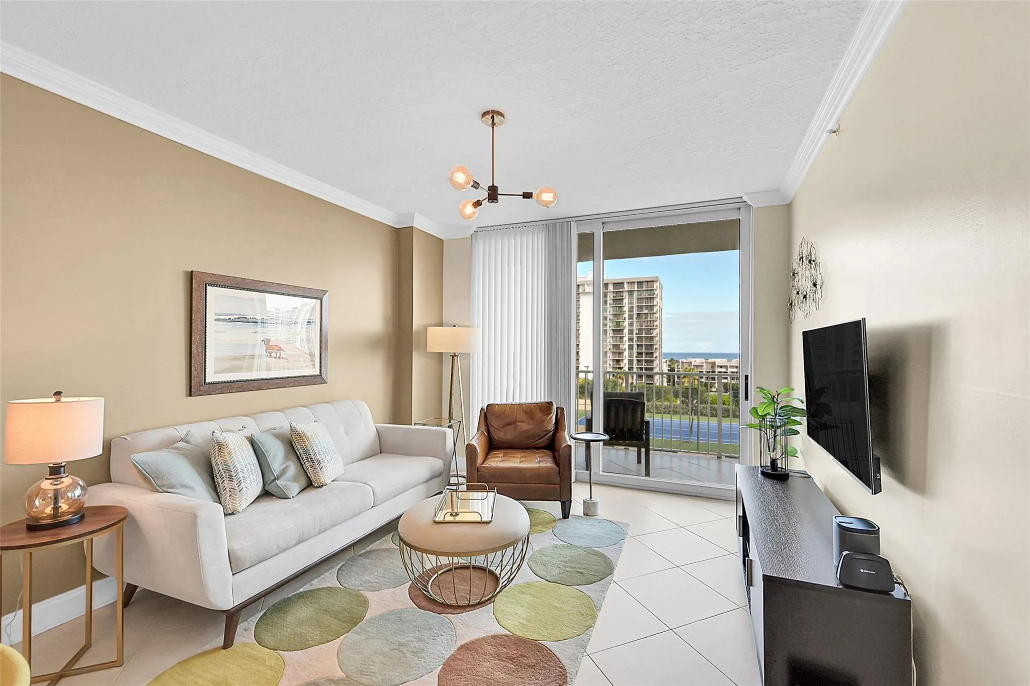 Your living area with views of the ocean.