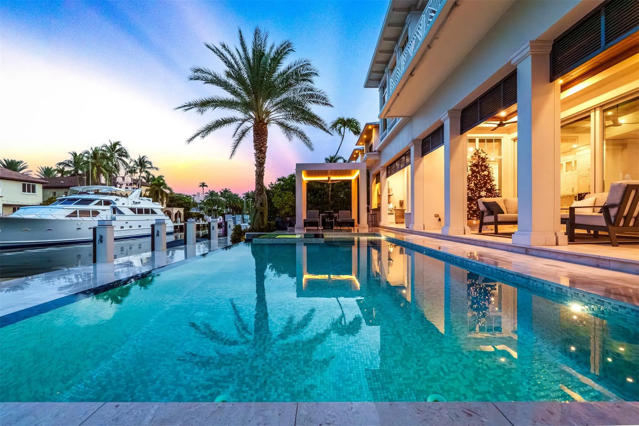 Enjoy sunset swims and views of the water.