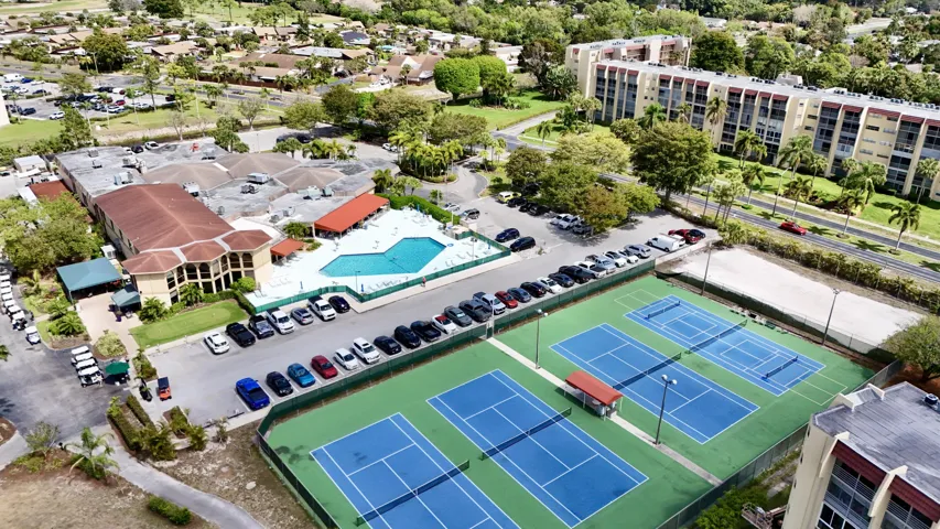 Tennis courts.