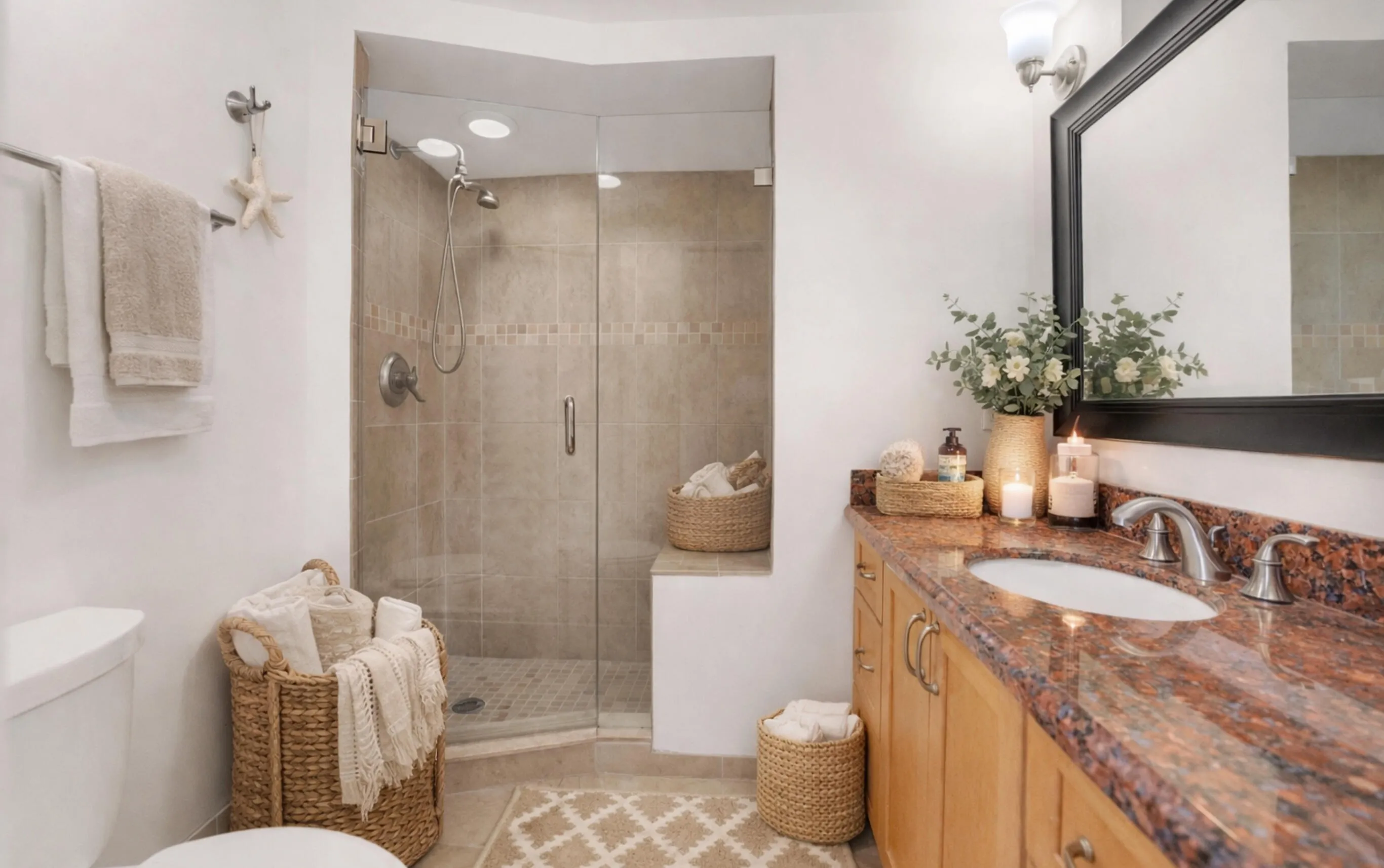 Primary Bathroom virtually staged