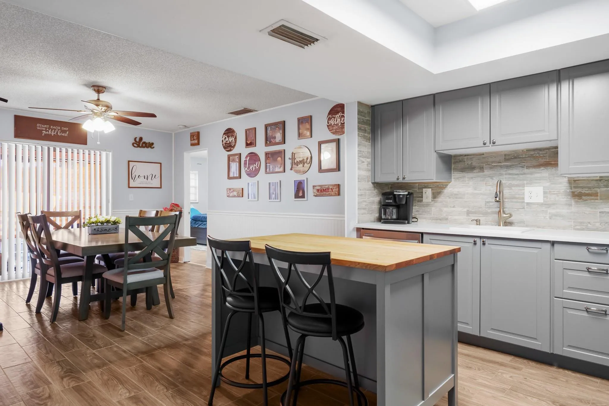 Large kitchen with plenty of seating room