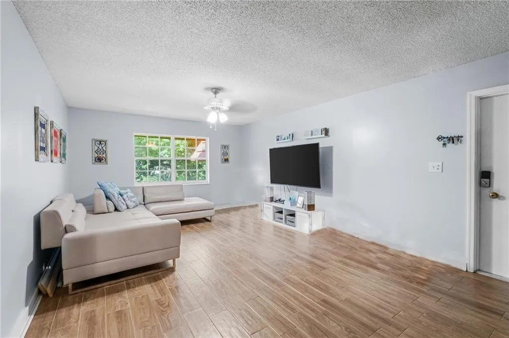 Living Room - beautiful wood flooring throughout