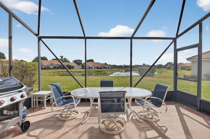 large screened patio
