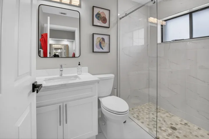 primary bath separate WC & shower