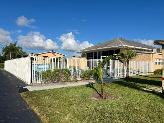 pool behind unit