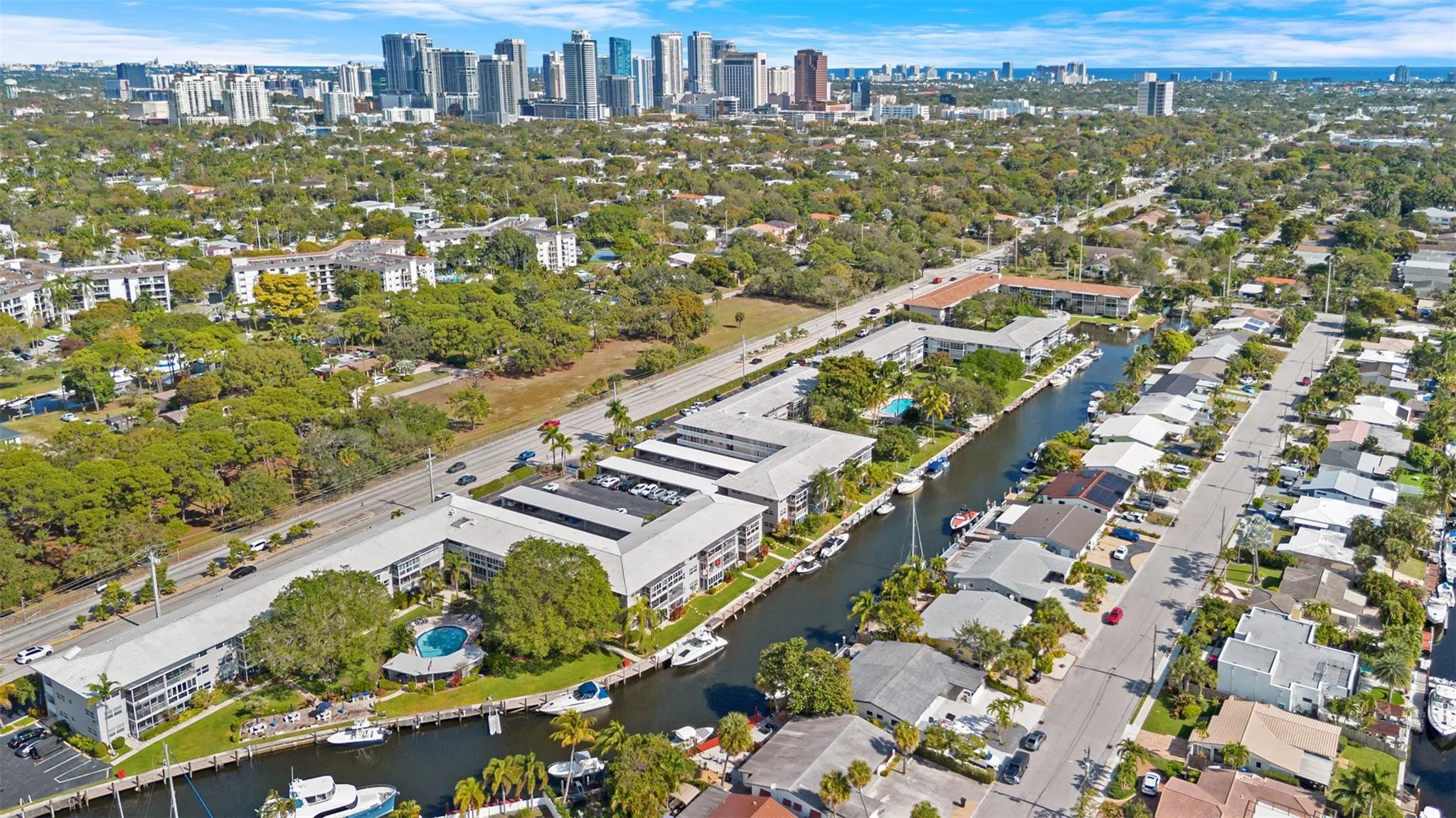 Ariel with downtown Fort Lauderdale in background
