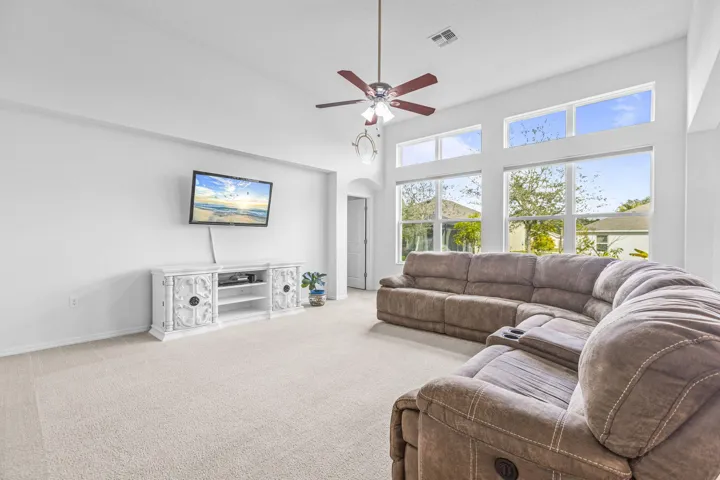 Great Room- Large windows and 12 Ft ceilings