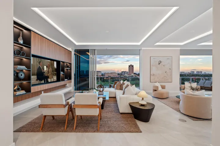 LIVING ROOM AT SUNSET