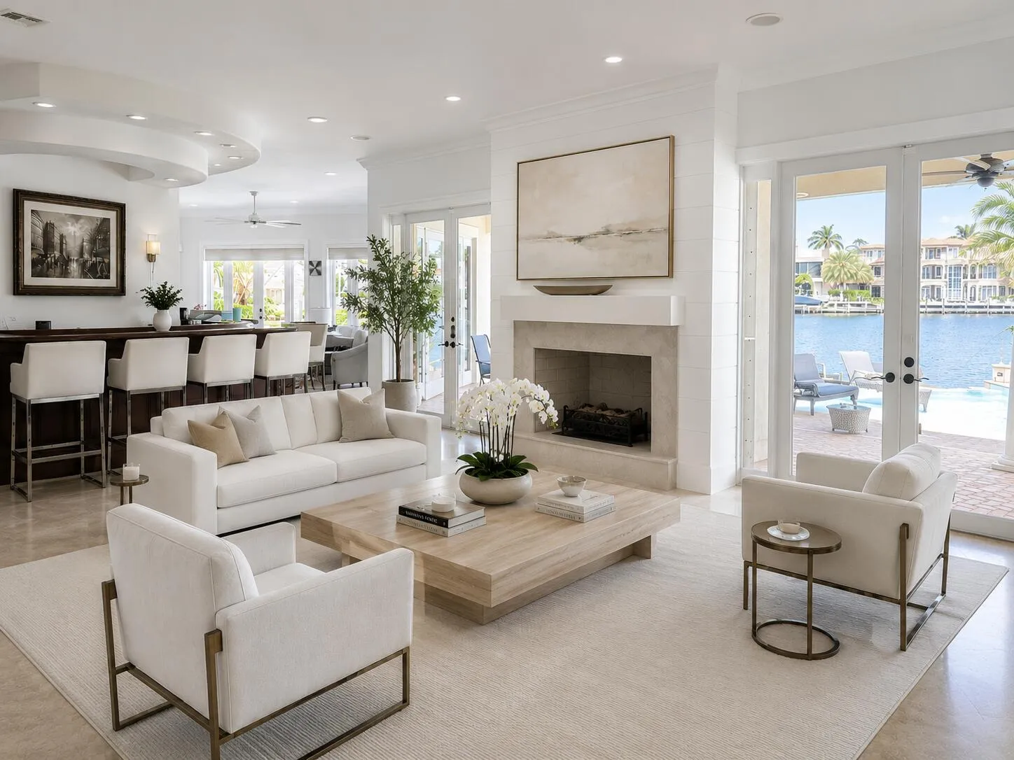 Virtually Staged Living Room