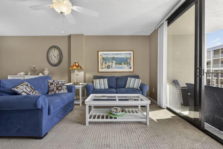 Living area and balcony