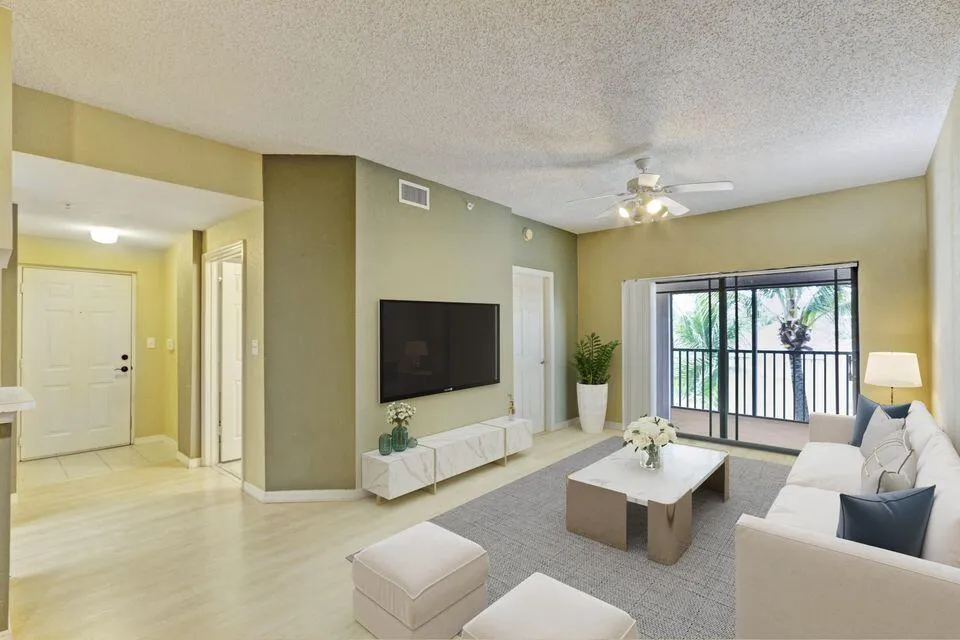 family room virtual staged
