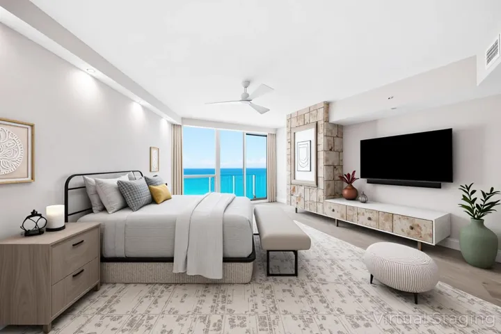 Virtually Staged Primary Bedroom