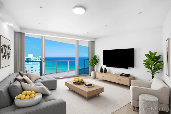 Virtually Staged Living Room