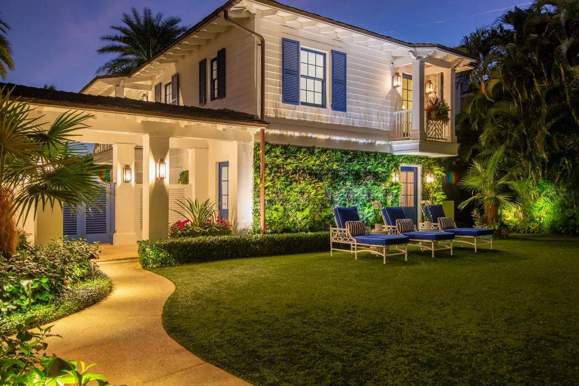 Twilight Backyard and Living Wall