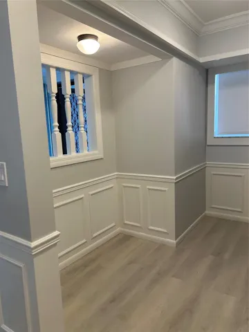 Breakfast Nook in the kitchen, new flooring just installed.