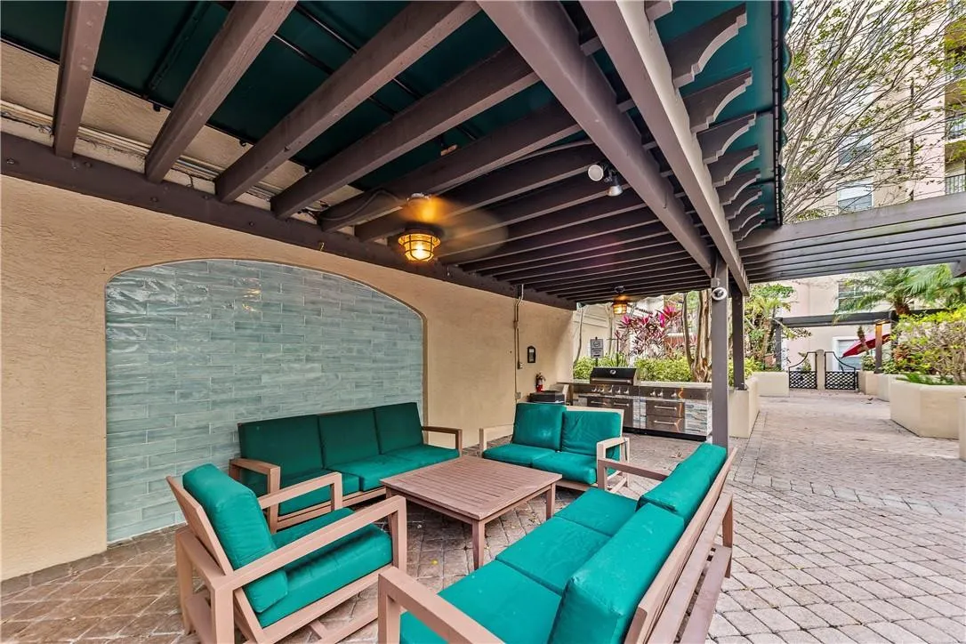 Gorgeous community spaces with seating, lush landscaping, water features & grills