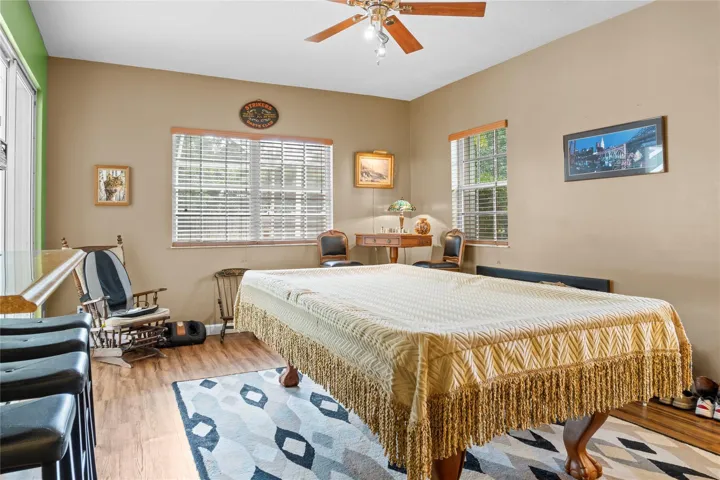 Downsatairs Master Bedroom being used as billiard room