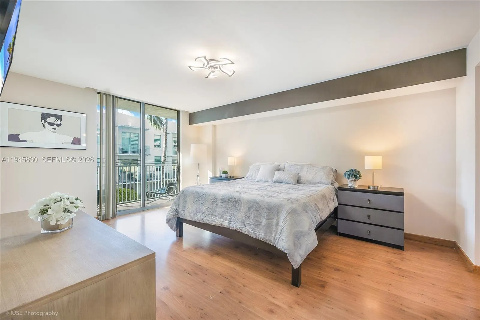 Second floor master bedroom with a balcony